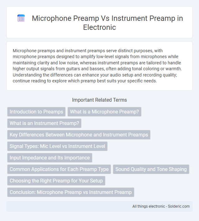 Instrument preamp vs Microphone preamp - What is the difference?