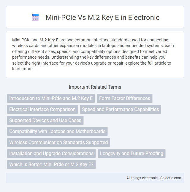 M.2 Key E vs Mini-PCIe - What is the difference?