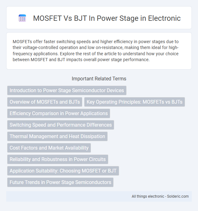 BJT vs MOSFET in power stage - What is the difference?