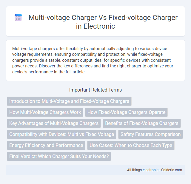 Fixed-voltage charger vs Multi-voltage charger - What is the difference?
