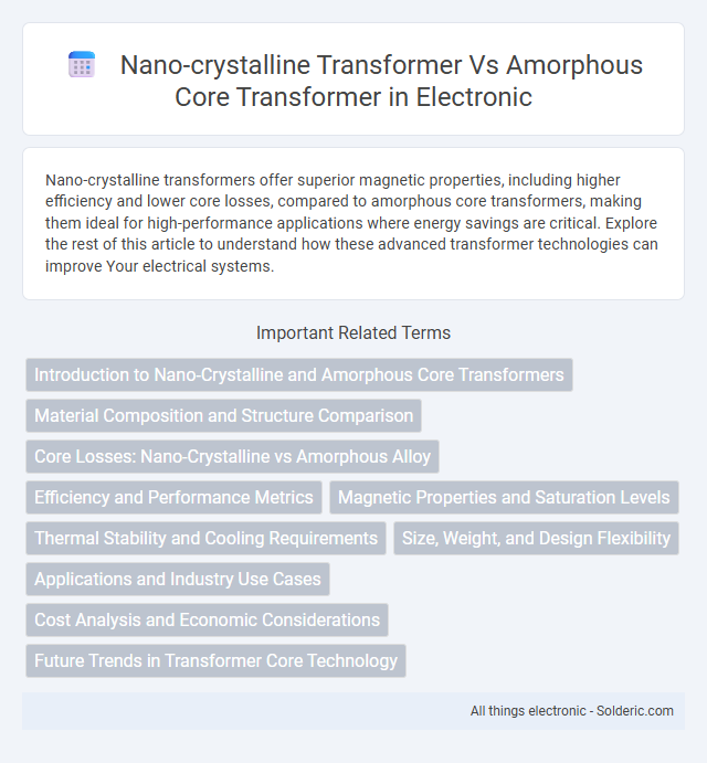 Amorphous Core Transformer vs Nano-Crystalline Transformer - What is the difference?