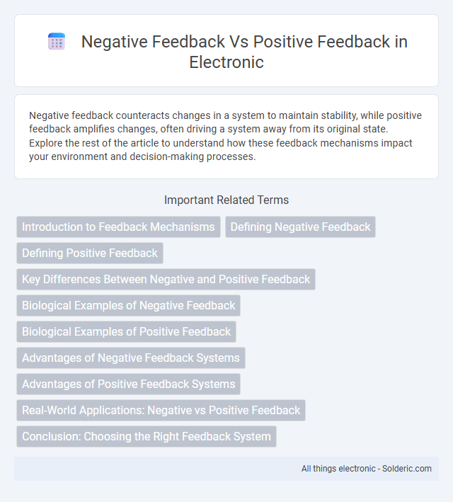 Positive feedback vs Negative feedback - What is the difference?