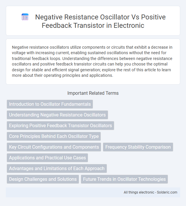 Negative Resistance Oscillator vs Positive Feedback Transistor - What is the difference?