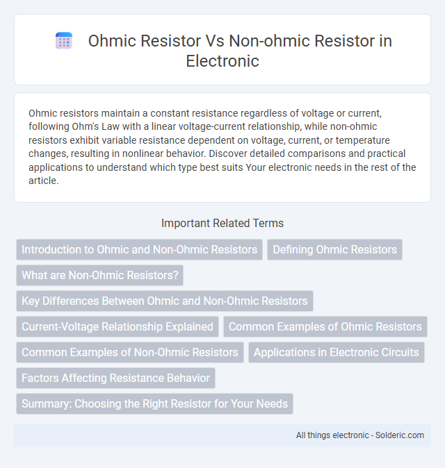Non-Ohmic Resistor vs Ohmic Resistor - What is the difference?