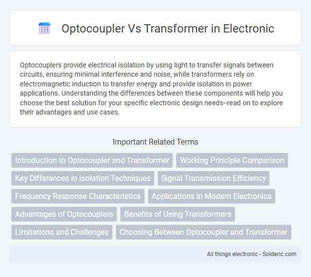 Optocoupler vs Transformer - What is the difference?