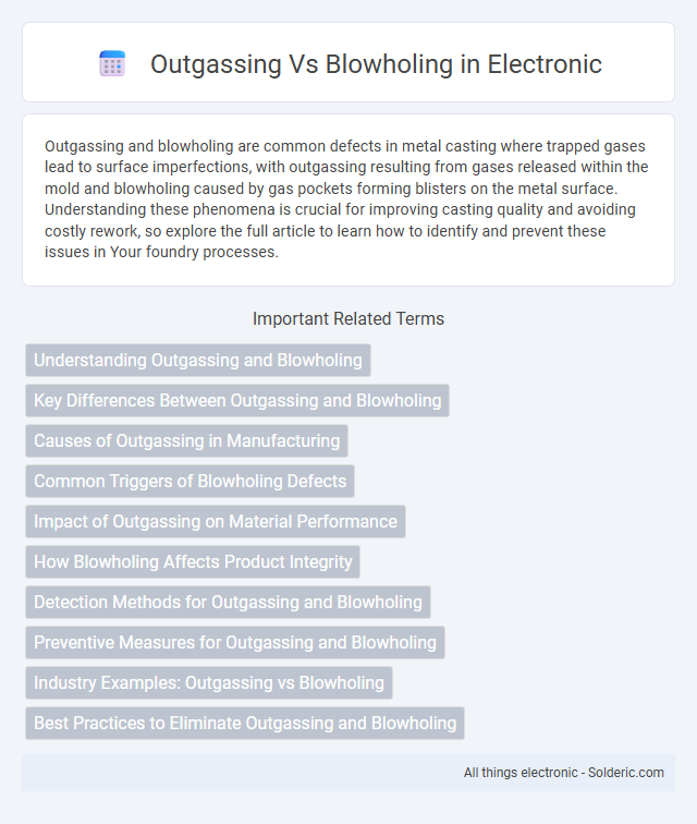 Blowholing vs Outgassing - What is the difference?