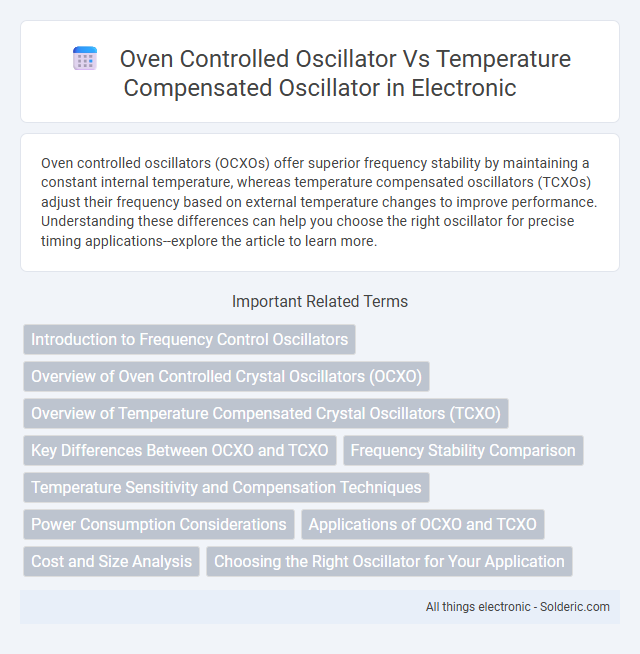 Oven Controlled Oscillator vs Temperature Compensated Oscillator - What is the difference?
