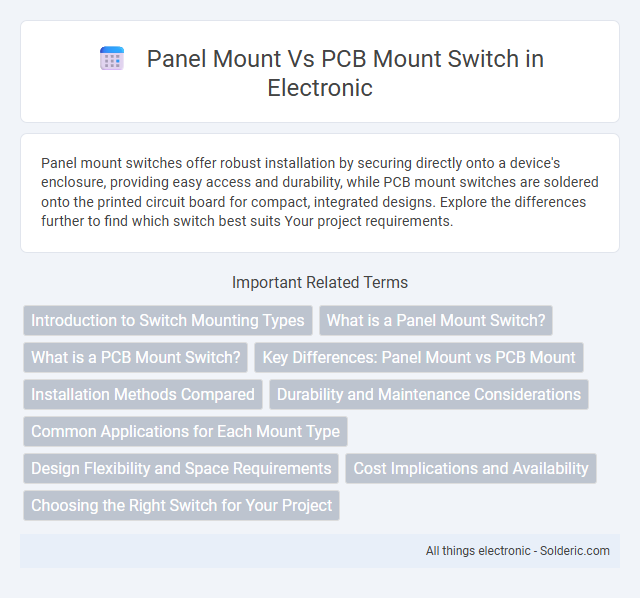 PCB Mount vs Panel Mount Switch - What is the difference?
