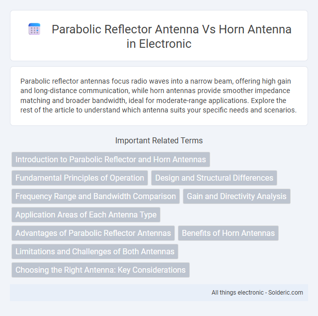 Horn Antenna vs Parabolic Reflector Antenna - What is the difference?