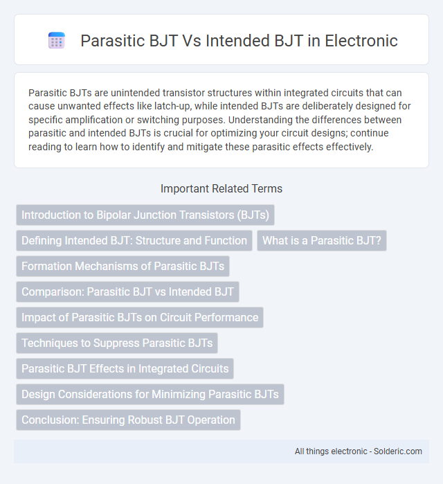 Intended BJT vs Parasitic BJT - What is the difference?