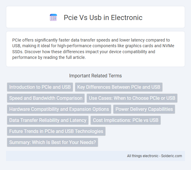 PCIe vs USB - What is the difference?