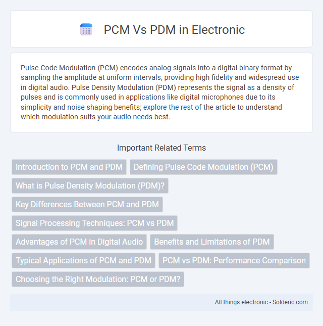 PDM vs PCM - What is the difference?