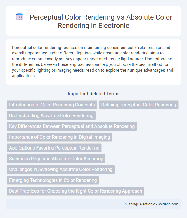 Absolute Color Rendering vs Perceptual Color Rendering - What is the difference?