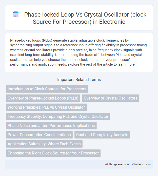 Crystal Oscillator vs Phase-Locked Loop (Clock Source for Processor) - What is the difference?