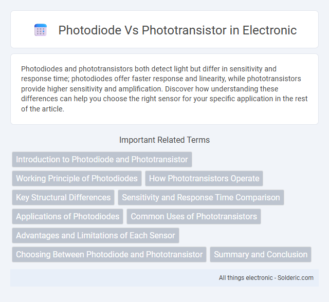 Photodiode vs Phototransistor - What is the difference?