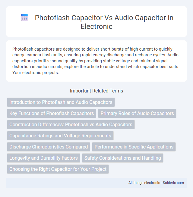Audio Capacitor vs Photoflash Capacitor - What is the difference?