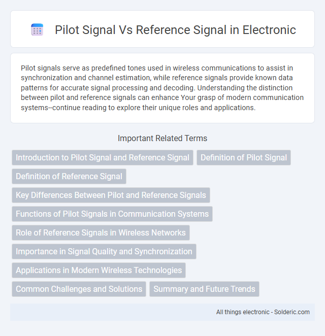 Reference signal vs pilot signal - What is the difference?