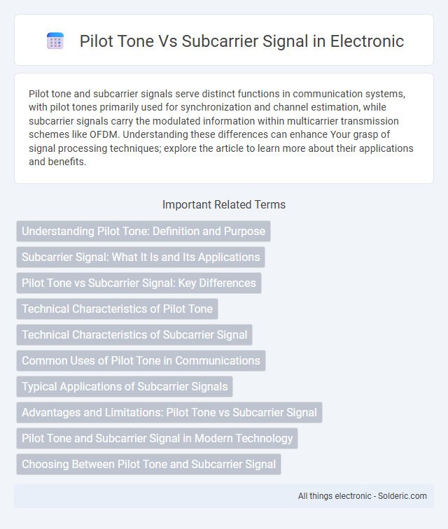 Subcarrier Signal vs Pilot Tone - What is the difference?