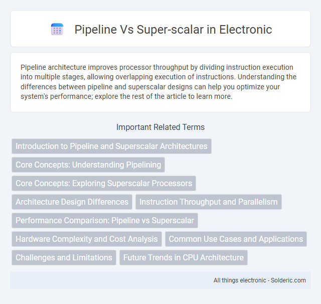 Pipeline vs Superscalar - What is the difference?