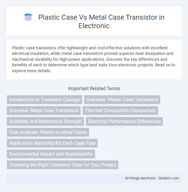 Metal case transistor vs Plastic case transistor - What is the difference?