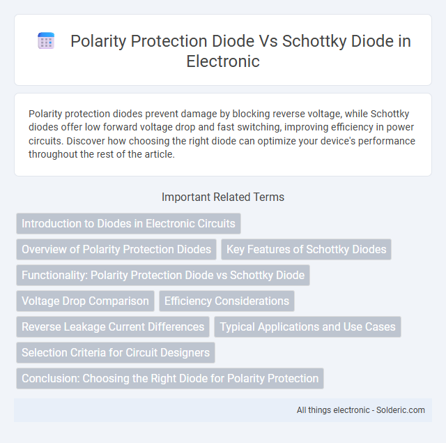 Polarity Protection Diode vs Schottky Diode - What is the difference?