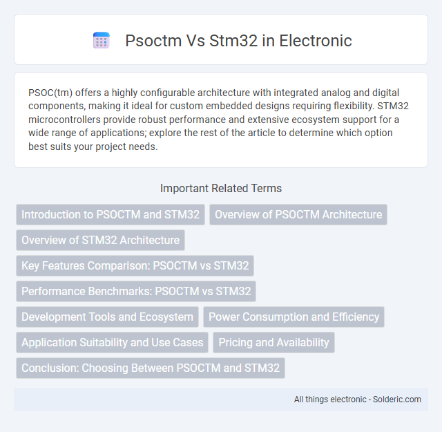 PSOCTM vs STM32 - What is the difference?