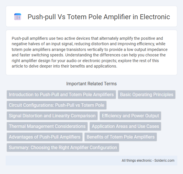 Totem Pole Amplifier vs Push-Pull Amplifier - What is the difference?