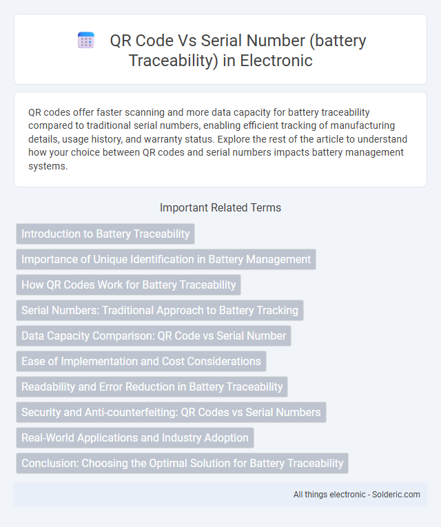 Battery Traceability: QR Code vs Serial Number - What is the difference?