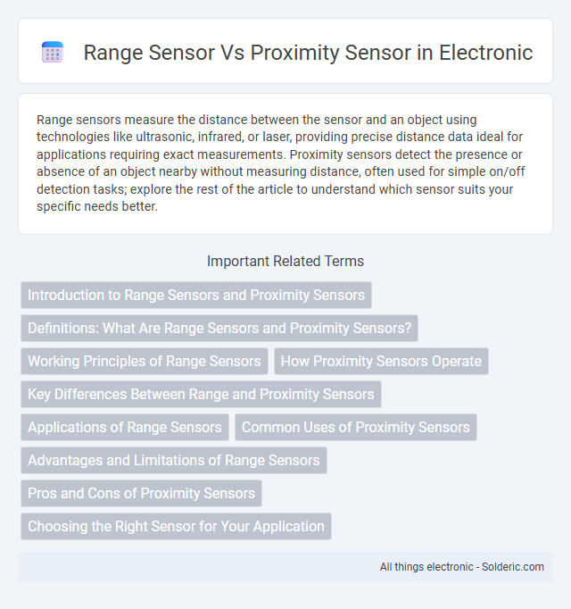 Proximity Sensor vs Range Sensor - What is the difference?