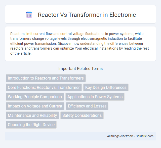 Reactors vs Transformers - What is the difference?