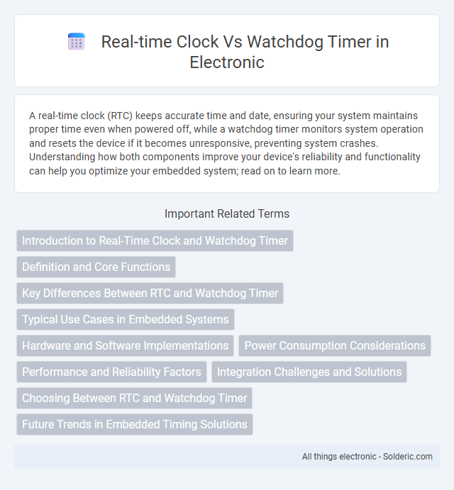Real-time clock vs Watchdog timer - What is the difference?
