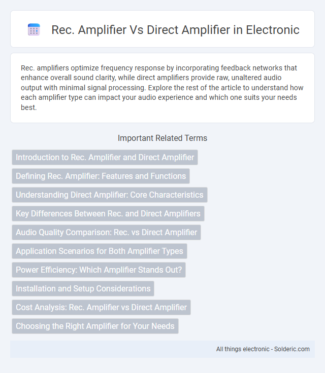 Direct Amplifier vs. Rec. Amplifier - What is the difference?