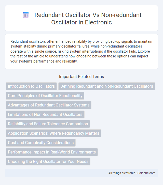 Non-redundant oscillator vs Redundant oscillator - What is the difference?