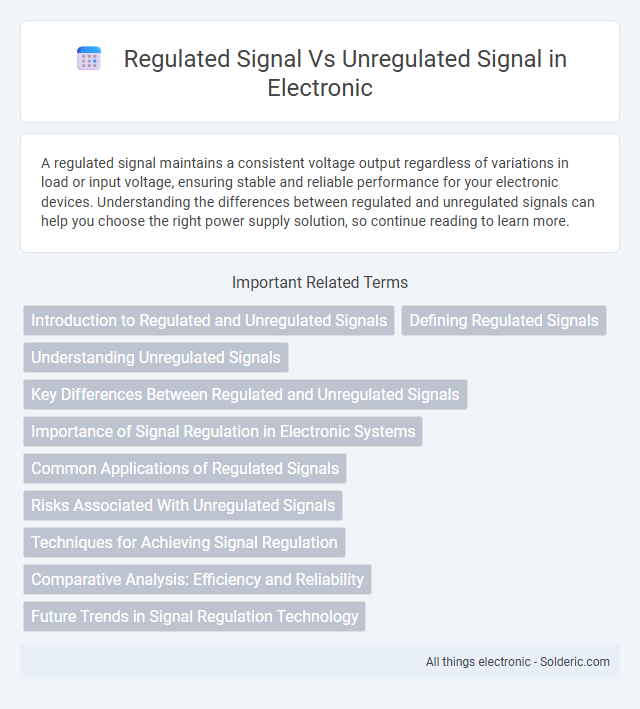 Regulated Signal vs Unregulated Signal - What is the difference?