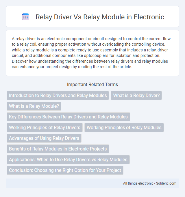 Relay Driver vs Relay Module - What is the difference?