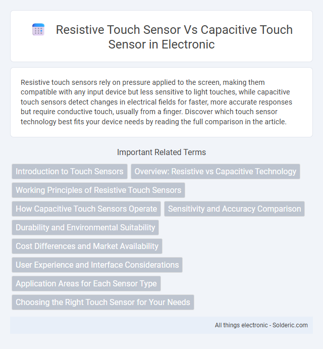 Capacitive Touch Sensor vs Resistive Touch Sensor - What is the difference?