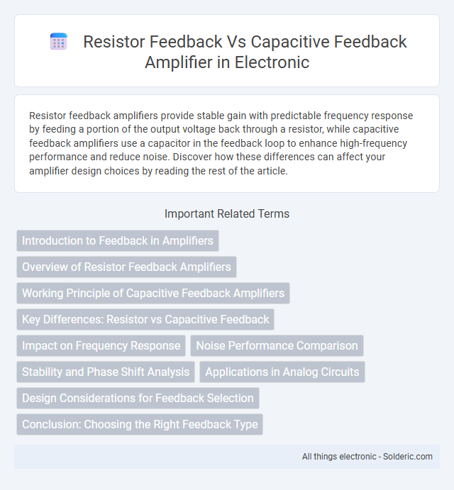 Capacitive Feedback Amplifier vs Resistor Feedback - What is the difference?