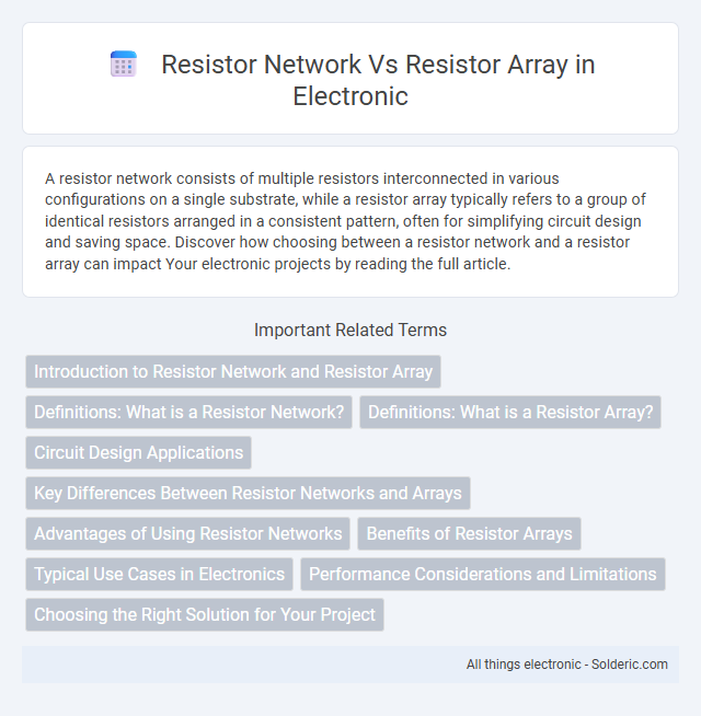 Resistor array vs resistor network - What is the difference?