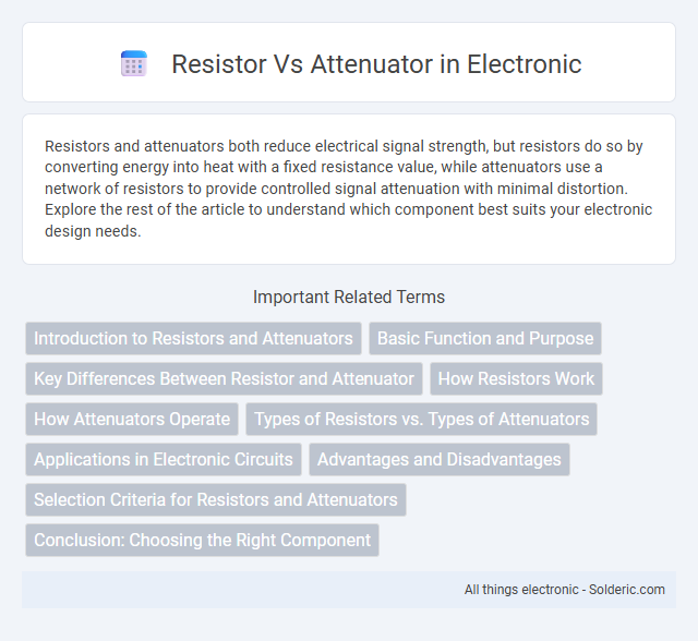 Attenuator vs Resistor - What is the difference?