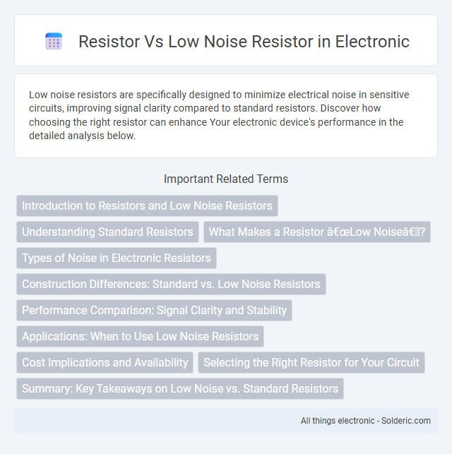 Low Noise Resistor vs Resistor - What is the difference?