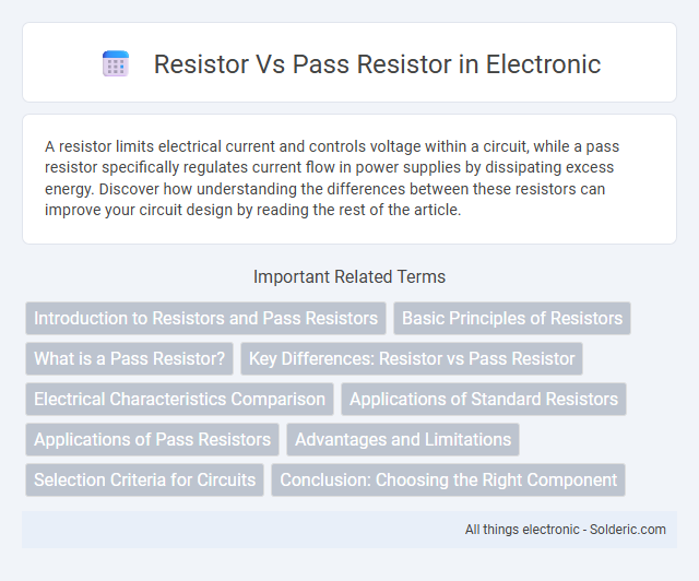 Pass resistor vs resistor - What is the difference?