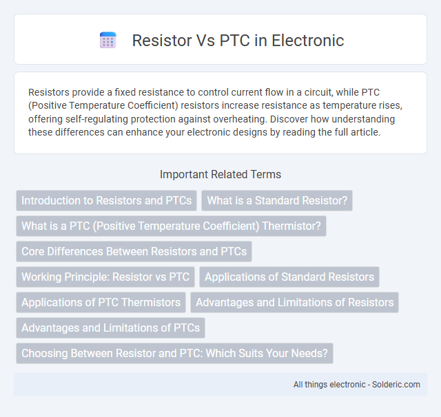 PTC vs resistor - What is the difference?
