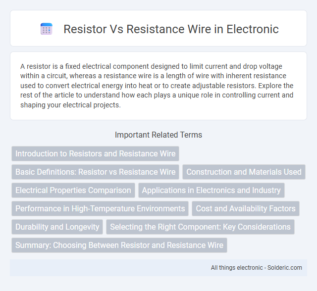 Resistance Wire vs Resistor - What is the difference?