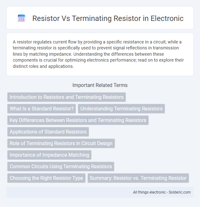 Resistor vs Terminating Resistor - What is the difference?