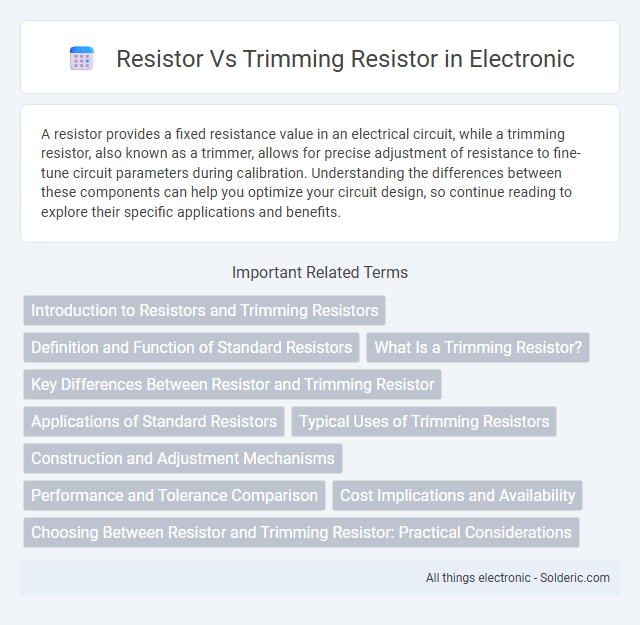 Resistor vs Trimming Resistor - What is the difference?