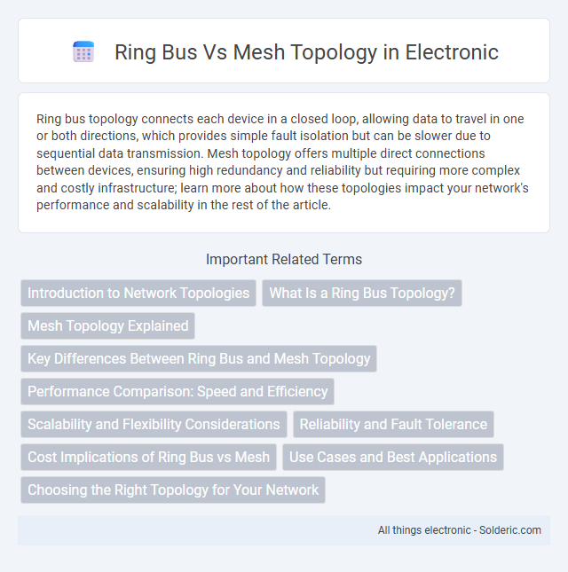 Mesh topology vs Ring bus topology - What is the difference?