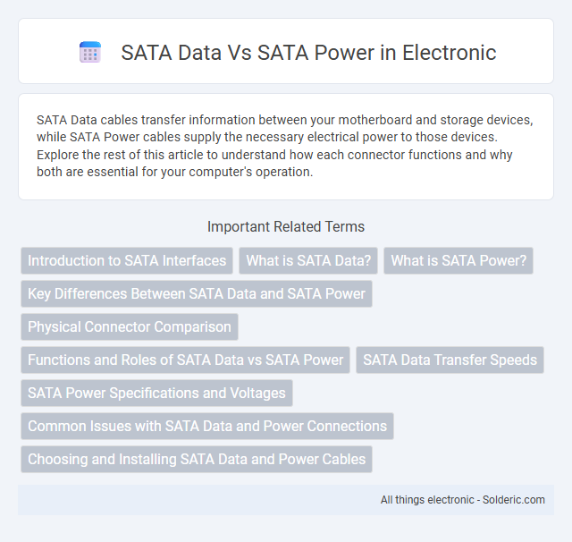 SATA Data vs Power - What is the difference?