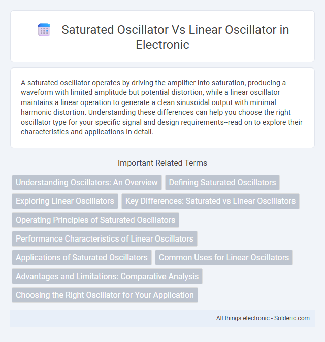 Linear oscillator vs Saturated oscillator - What is the difference?