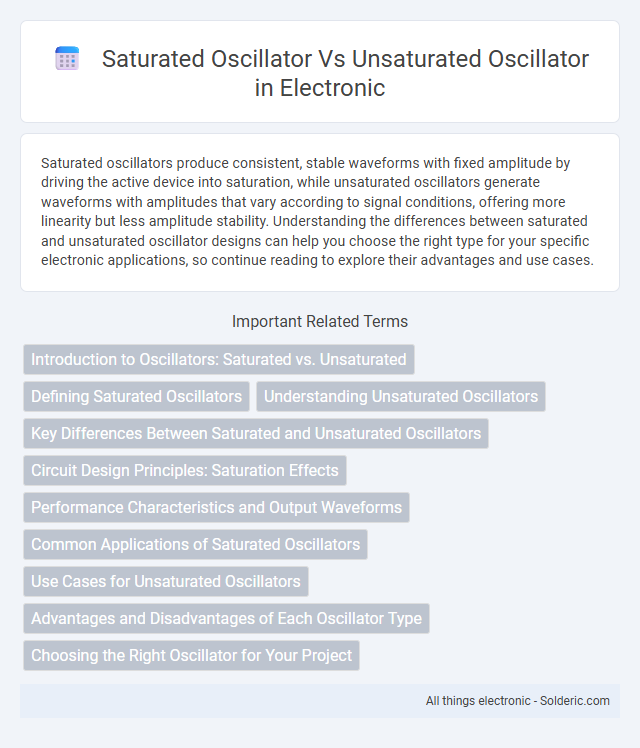 Saturated Oscillator vs Unsaturated Oscillator - What is the difference?