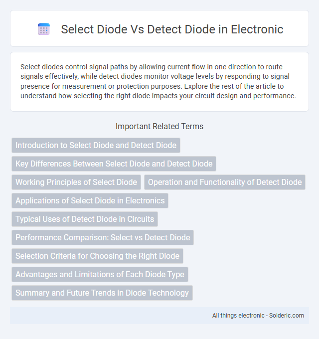 Correct alphabetical order:
- Detect diode 
- Select diode - What is the difference?